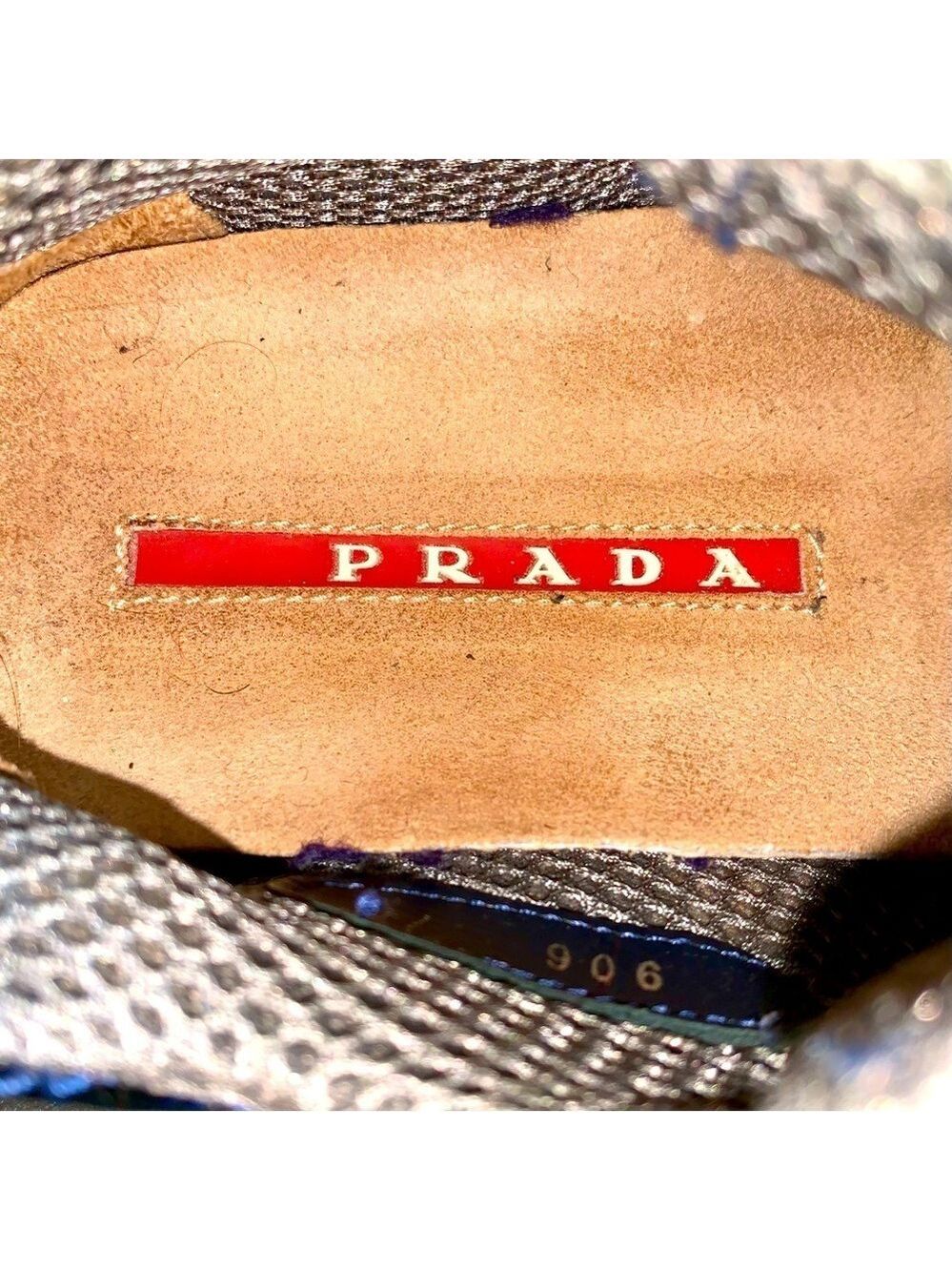 PRADA Alligator Print America Cup Sneakers - Picture 9 of 15